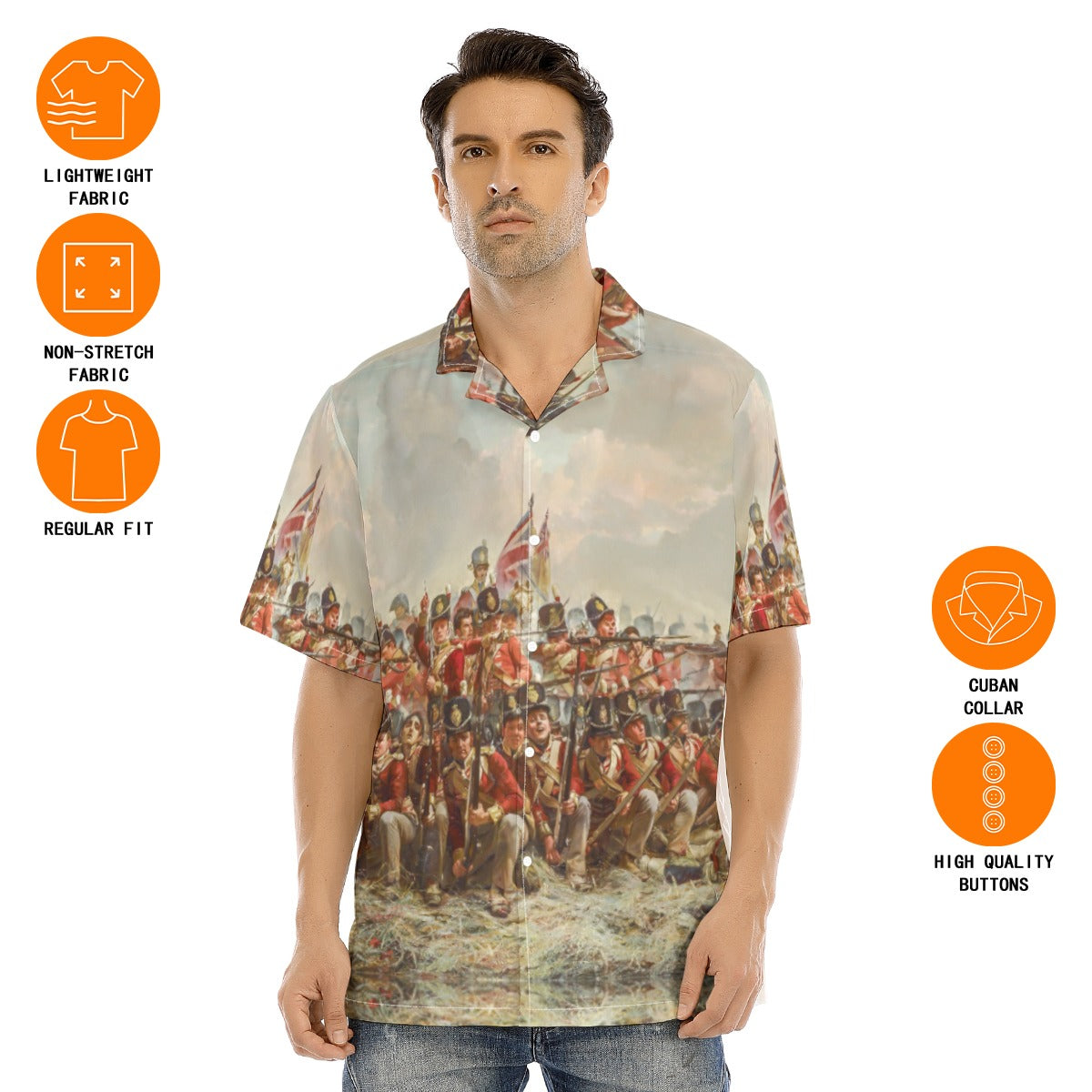 5. British Square at Quatre Bras Hawaiian Shirt