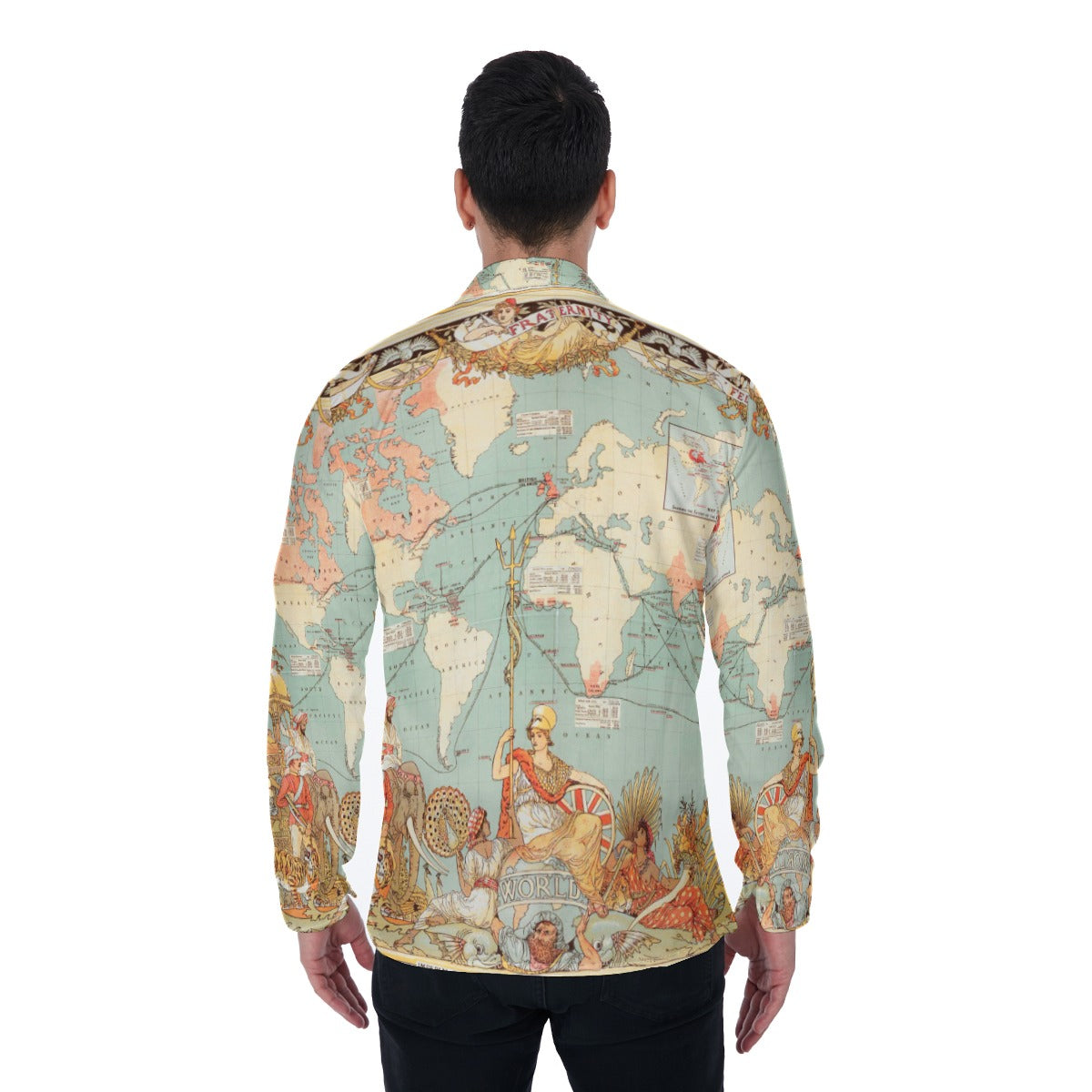 2. British Empire map  Men's Long Sleeve Shirt